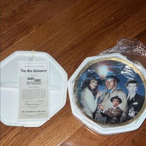 NEW 1995 Star Trek The Next Generation “The Big Goodbye” Plate Collection